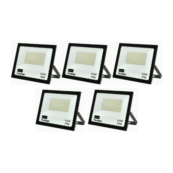 [Pack of 5] 100w LED Ultra Thin Mini Floodlight