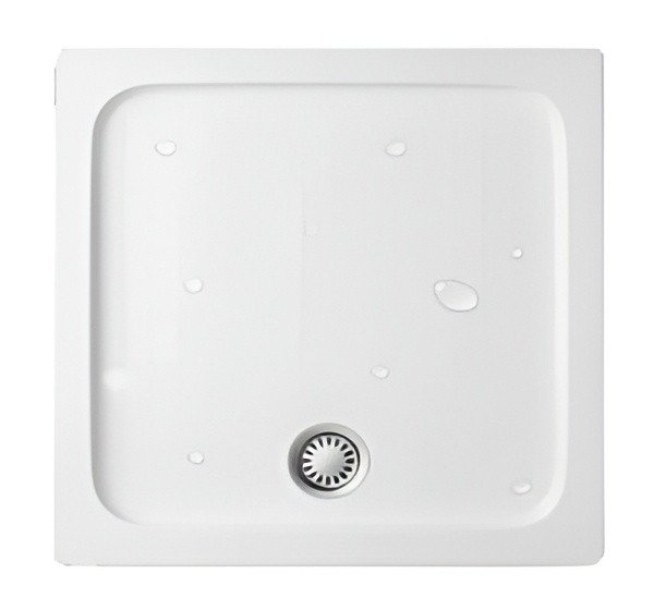 White Square Textured Shower Tray
